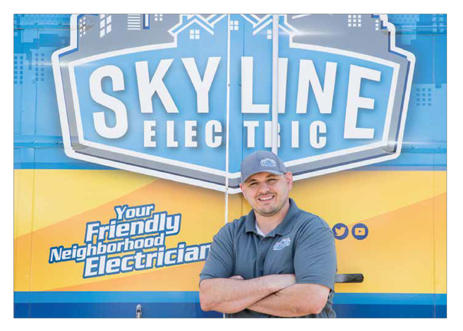 jeff lee in front of the skyline electric truck